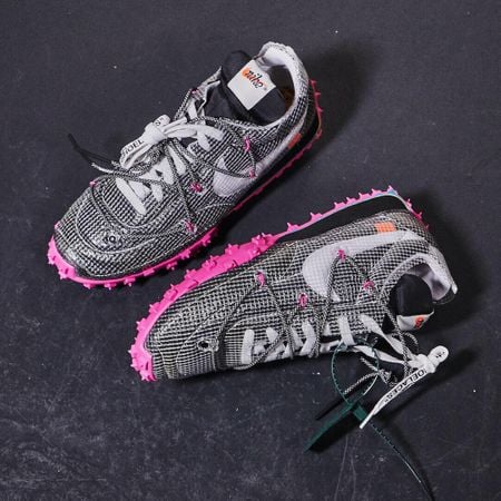 Nike Waffle Racer Off-White Black Fuchsia
