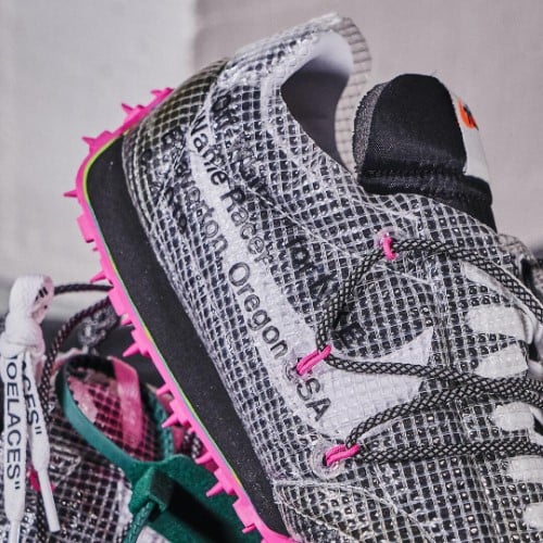 Nike Waffle Racer Off-White Black Fuchsia