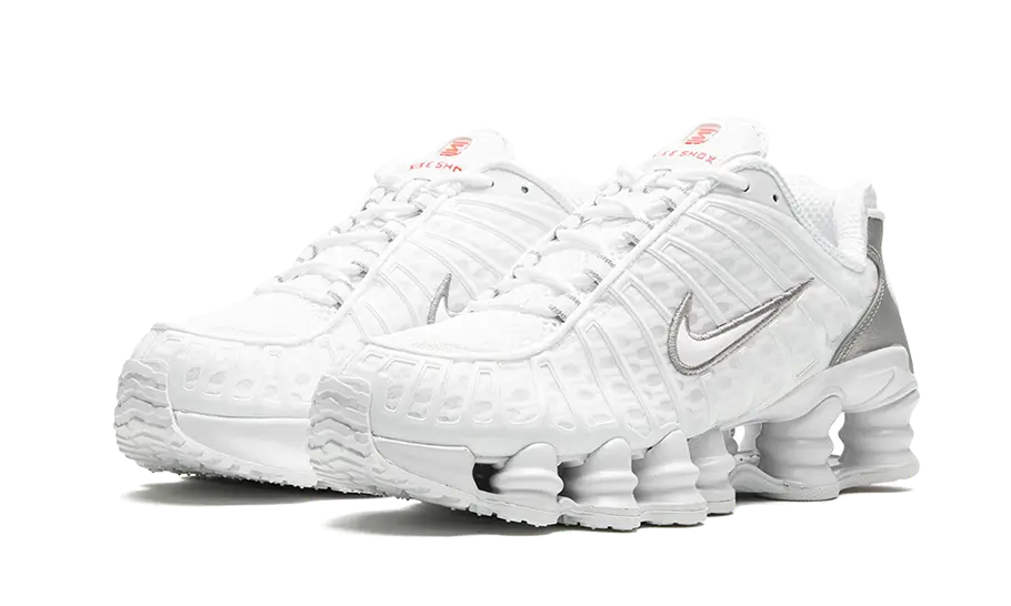 Nike Shox TL White Metallic Silver Max Orange