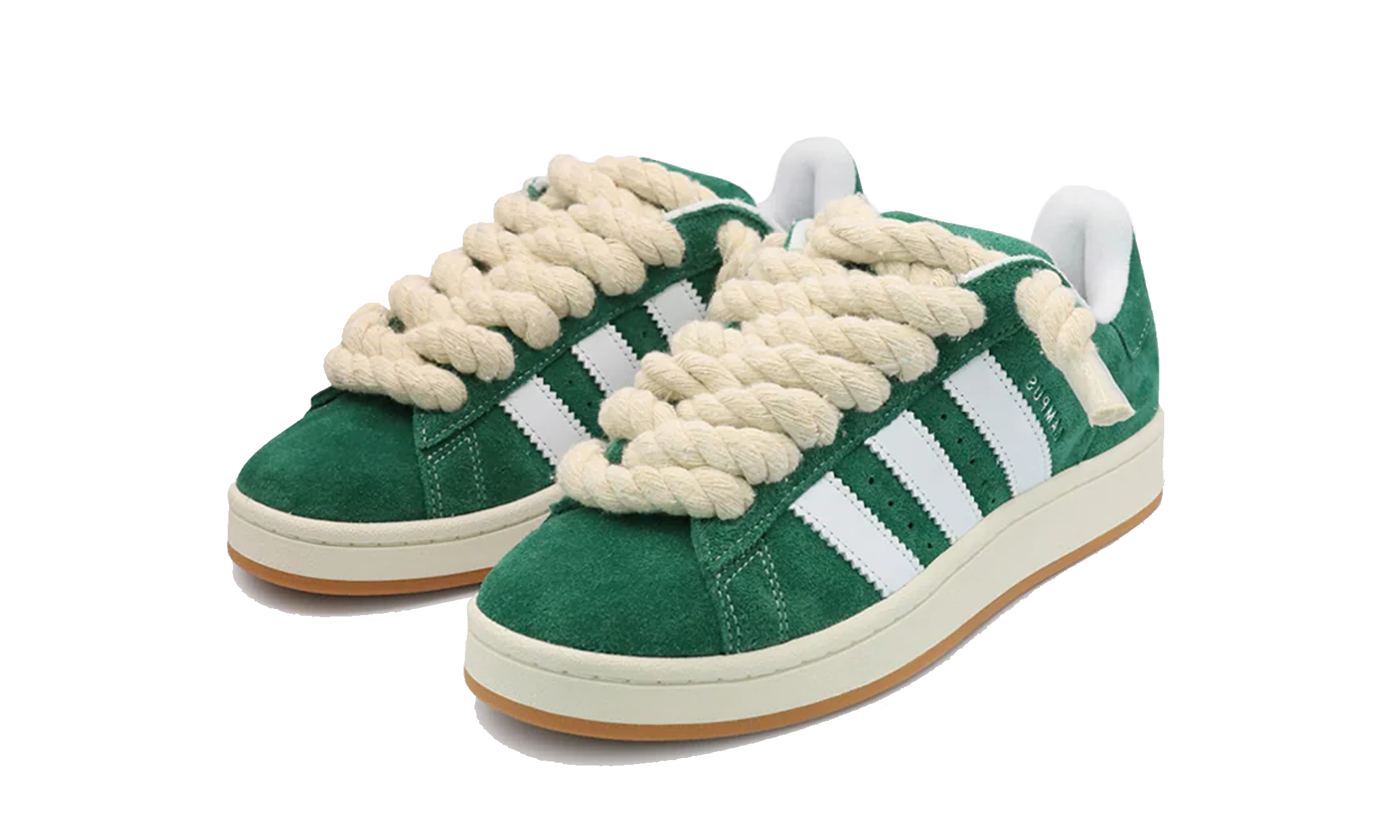 handmade-adidas-campus-green-with-beige-rope-laces