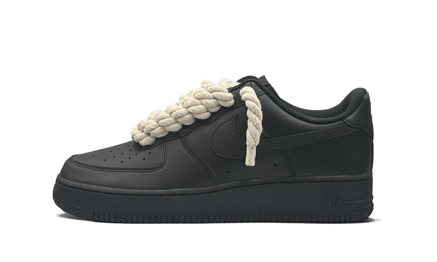 nike-air-force-1-low-black-beige-rope-laces-custom