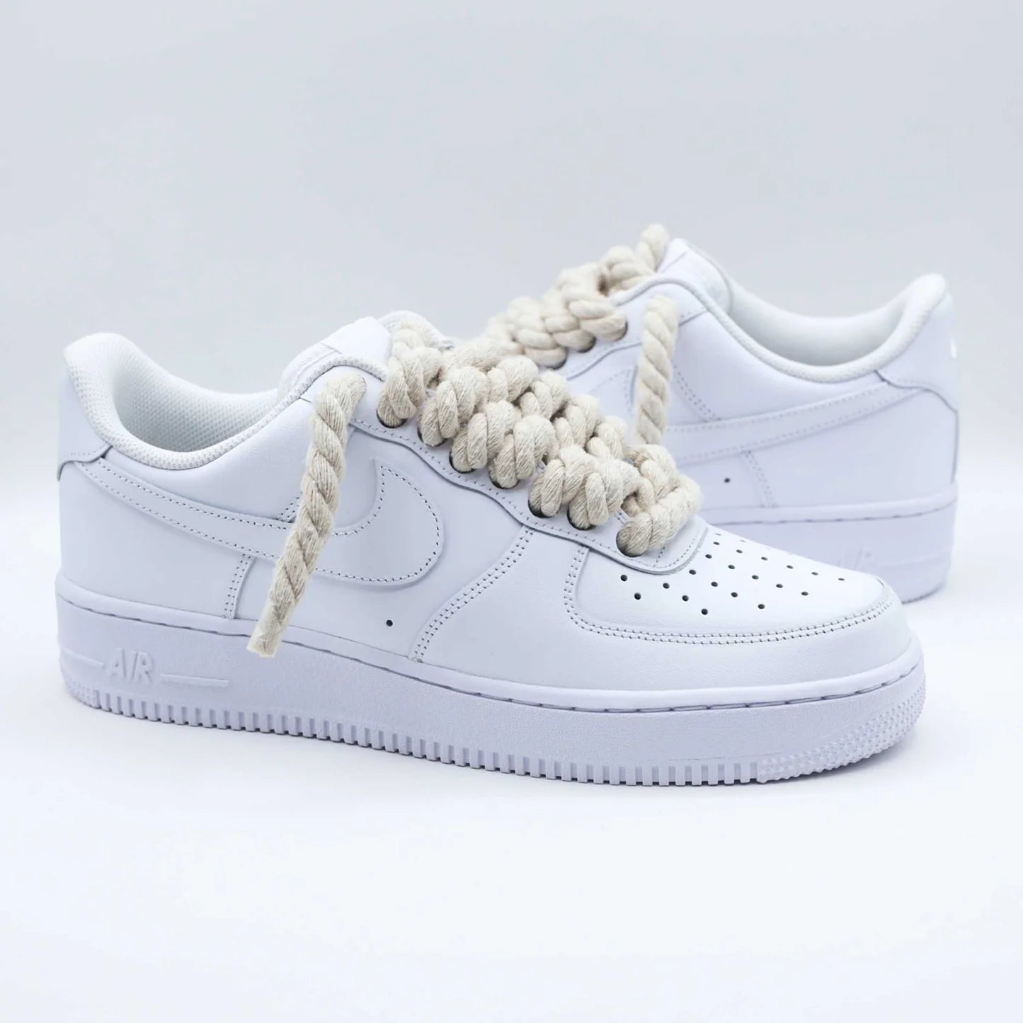 Nike Air Force 1 Low White - Beige Rope Laces