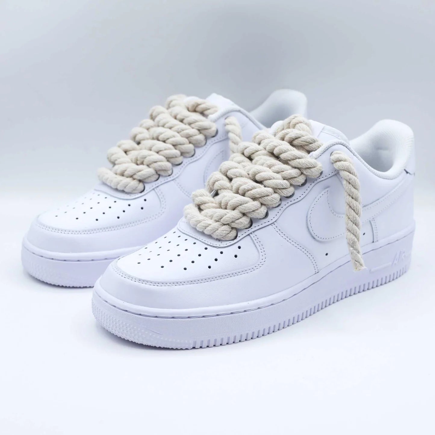 Nike Air Force 1 Low White - Beige Rope Laces