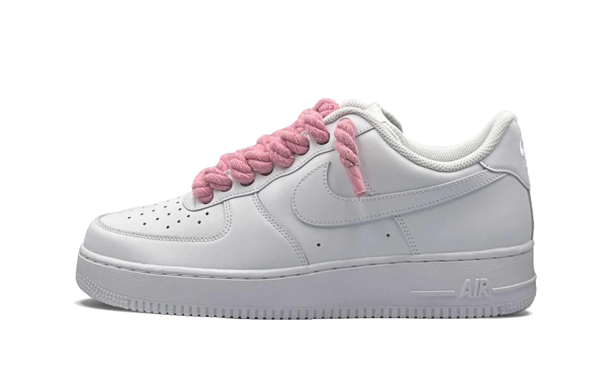 nike-air-force-1-low-white-pink-rope-laces-custom