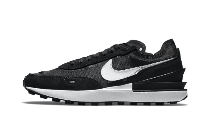 Nike Waffle One Black White Swoosh