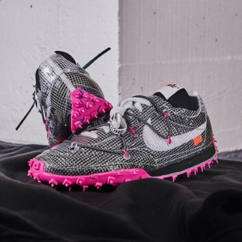 Nike Waffle Racer Off-White Black Fuchsia