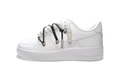 Nike Air Force 1 Low White - Glitter Black Rope Overlaced