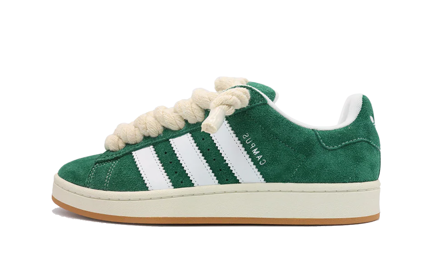 adidas-campus-00s-dark-green-beige-rope-laces-custom