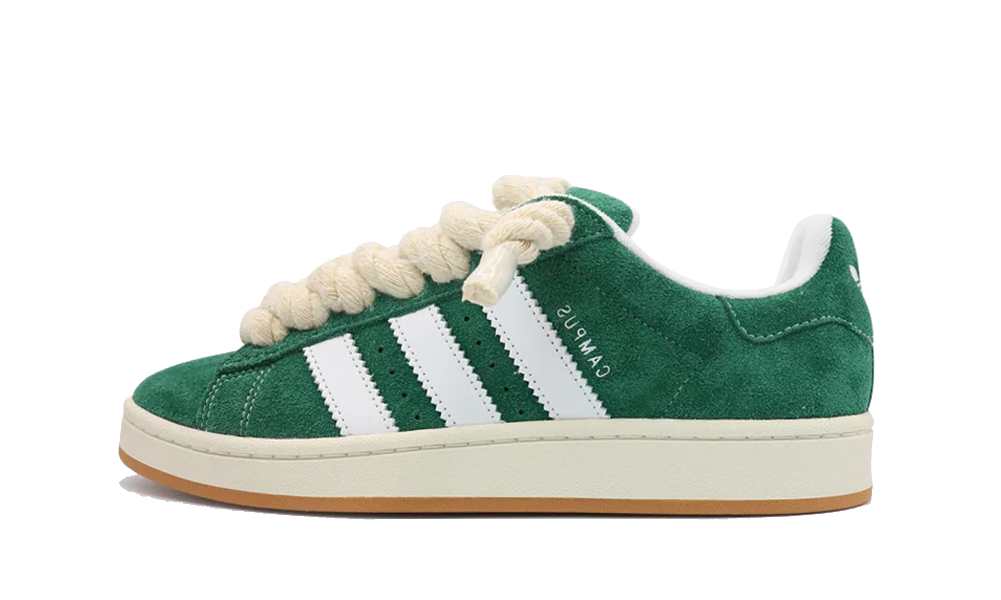 adidas-campus-00s-dark-green-beige-rope-laces-custom