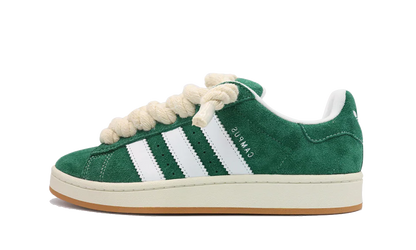 adidas-campus-00s-dark-green-beige-rope-laces-custom