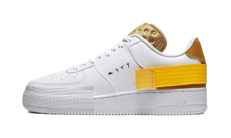 Nike Air Force 1 Low Drop Type White Gold Yellow