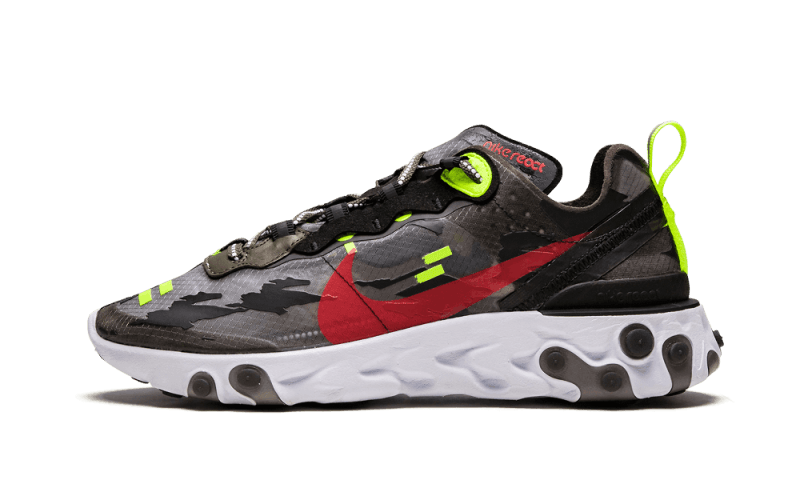 Nike React Element 87 Medium Olive Volt Crimson