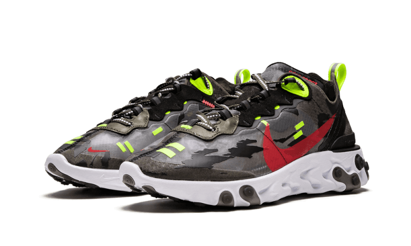 Nike React Element 87 Medium Olive Volt Crimson